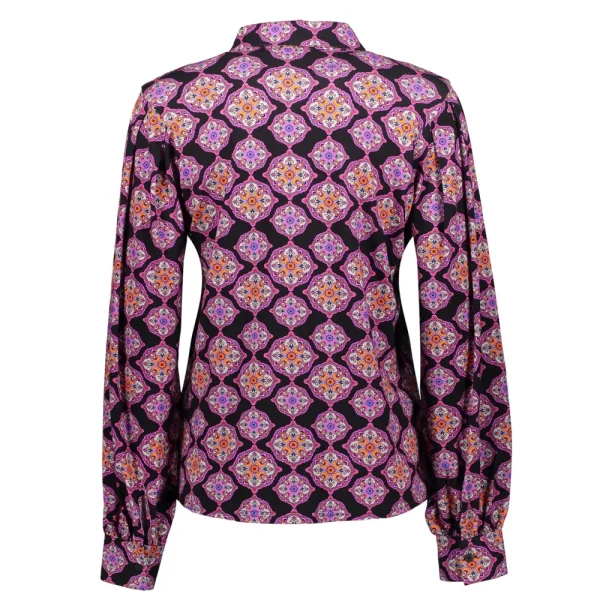Vrouwen Geisha Fashion Geisha Dames Kleurrijke Blouse 32900-20 Zwart