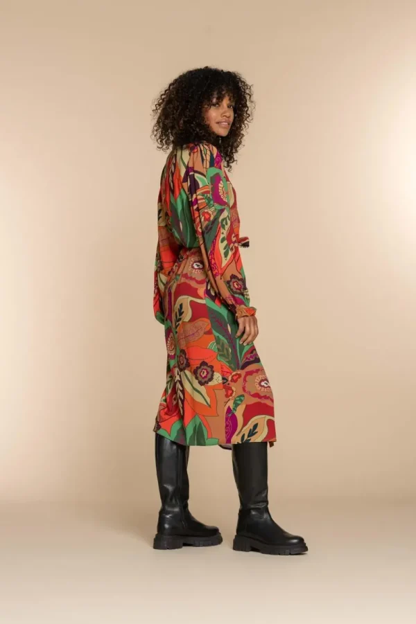 Vrouwen Geisha Fashion Geisha Dames Kleurrijke Blouse Jurk 37636-20 Camel
