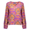 Vrouwen Geisha Fashion Geisha Dames Kleurrijke Top 33670-20 Paars