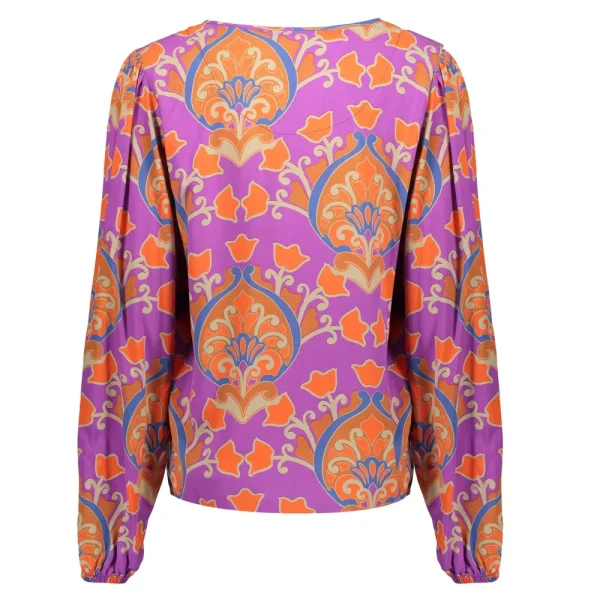 Vrouwen Geisha Fashion Geisha Dames Kleurrijke Top 33670-20 Paars