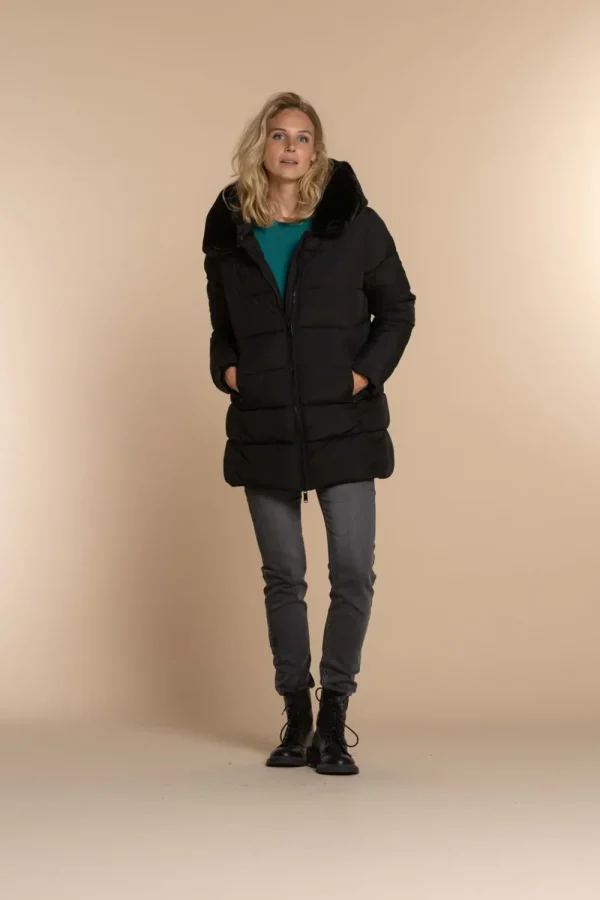 Vrouwen Geisha Fashion Geisha Dames Korte Puffer Jas 38571-21 Zwart