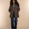 Vrouwen Geisha Fashion Geisha Dames Korte Puffer Jas 38571-21 Bruin