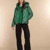 Vrouwen Geisha Fashion Geisha Dames Korte Puffer Jas 38565-21 Groen