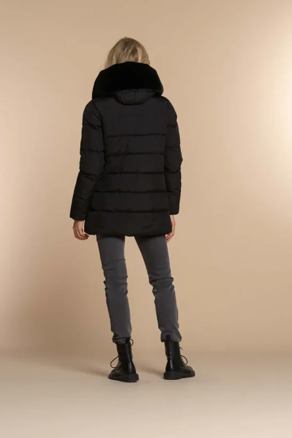 Vrouwen Geisha Fashion Geisha Dames Korte Puffer Jas 38571-21 Zwart