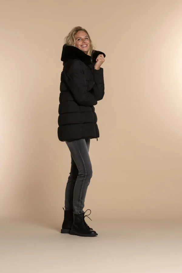 Vrouwen Geisha Fashion Geisha Dames Korte Puffer Jas 38571-21 Zwart