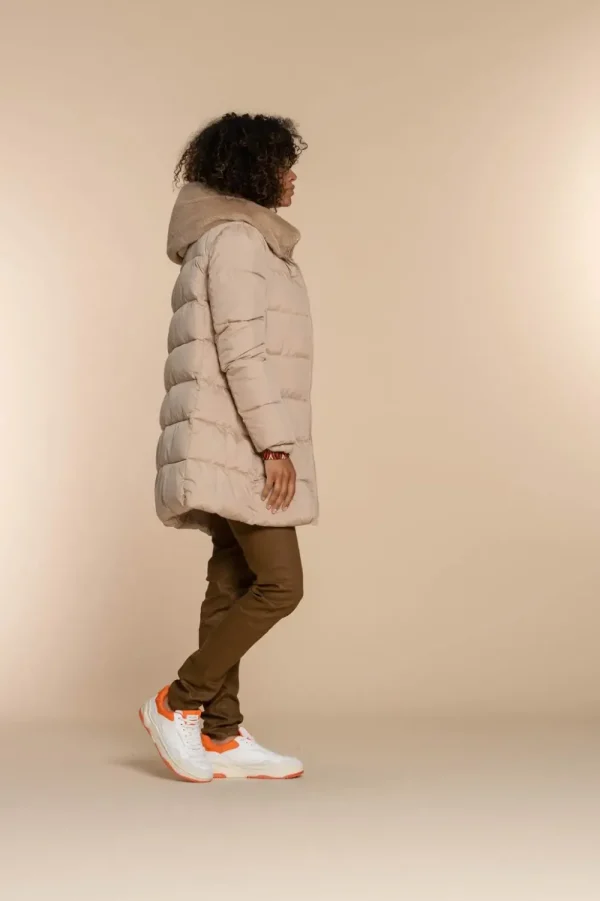 Vrouwen Geisha Fashion Geisha Dames Korte Puffer Jas 38571-21 Sand