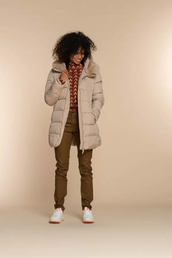 Vrouwen Geisha Fashion Geisha Dames Korte Puffer Jas 38571-21 Sand