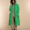 Vrouwen Geisha Fashion Geisha Dames Lange Puffer Jas 38569-21 Groen