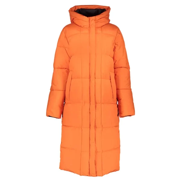 Vrouwen Geisha Fashion Geisha Dames Lange Puffer Jas 38563-21 Oranje