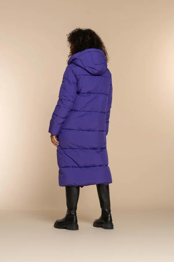 Vrouwen Geisha Fashion Geisha Dames Lange Puffer Jas 38563-21 Paars