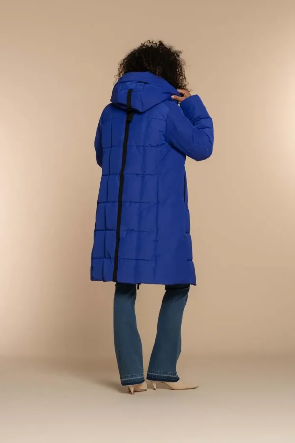 Vrouwen Geisha Fashion Geisha Dames Lange Puffer Jas 38534-12 Cobalt