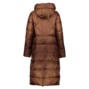 Vrouwen Geisha Fashion Geisha Dames Lange Puffer Jas 38568-21 Cognac
