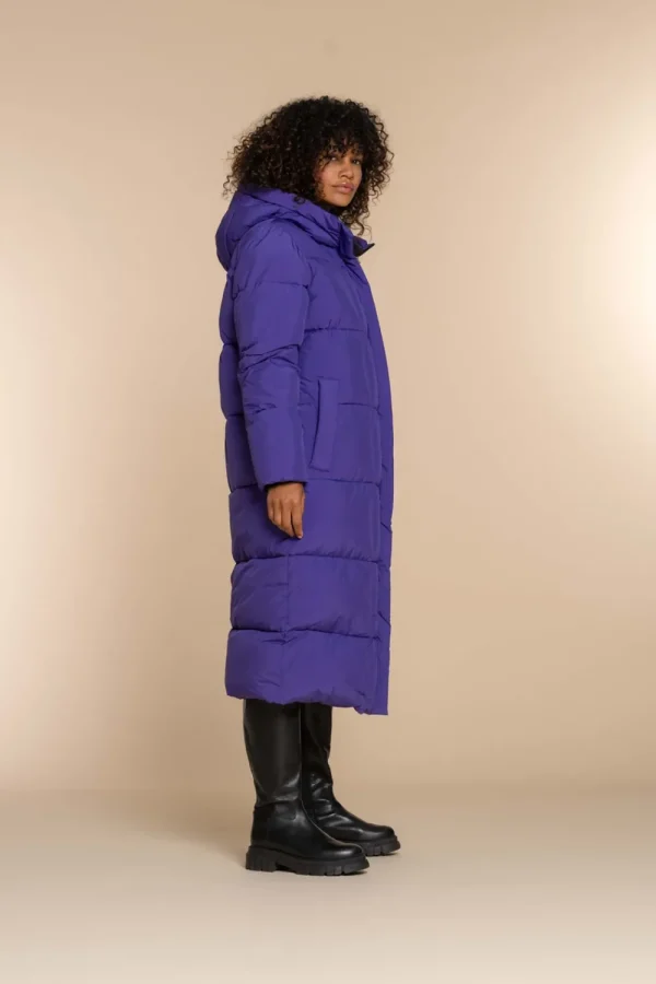 Vrouwen Geisha Fashion Geisha Dames Lange Puffer Jas 38563-21 Paars