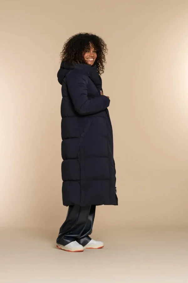 Vrouwen Geisha Fashion Geisha Dames Lange Puffer Jas 28525-21 Zwart