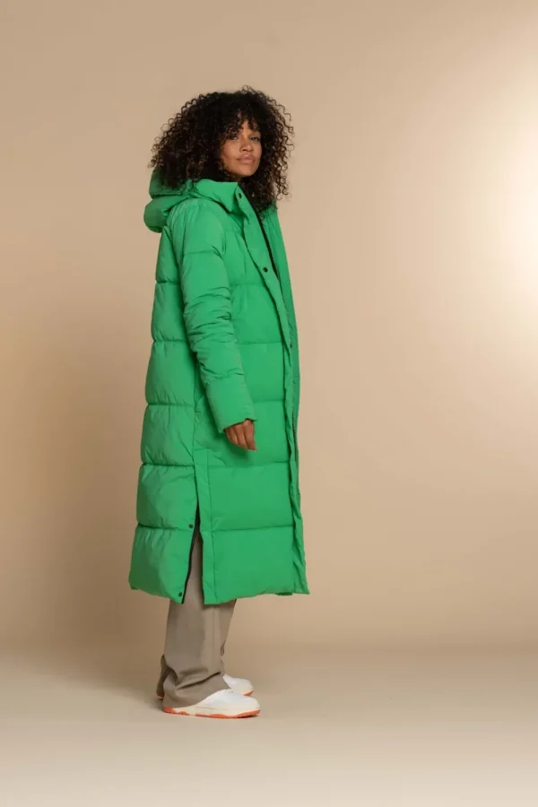 Vrouwen Geisha Fashion Geisha Dames Lange Puffer Jas 38569-21 Groen