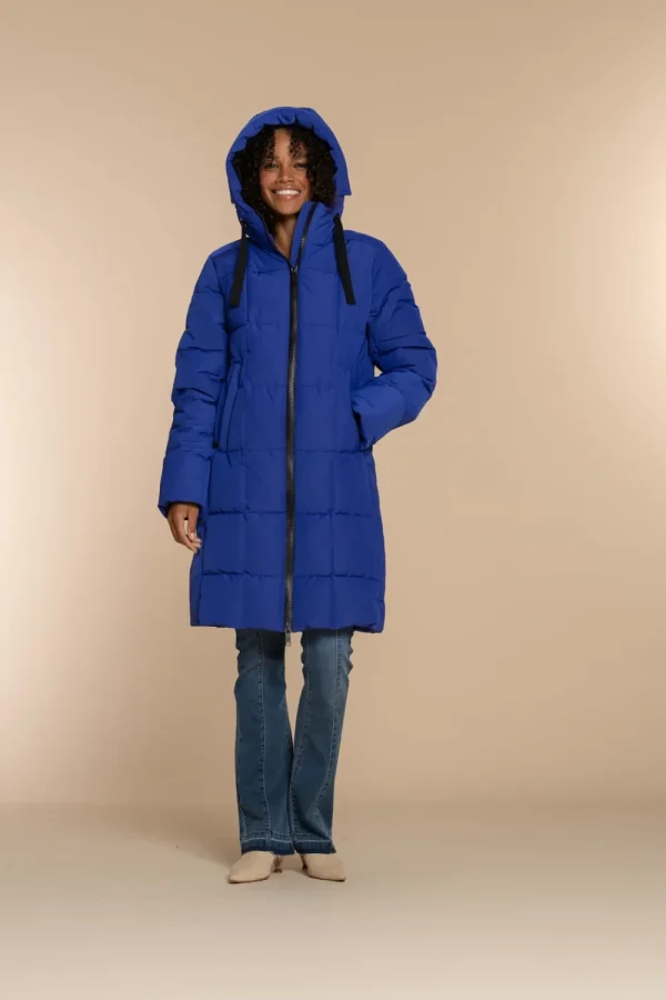 Vrouwen Geisha Fashion Geisha Dames Lange Puffer Jas 38534-12 Cobalt