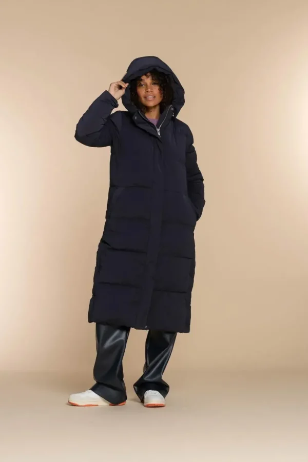 Vrouwen Geisha Fashion Geisha Dames Lange Puffer Jas 28525-21 Zwart