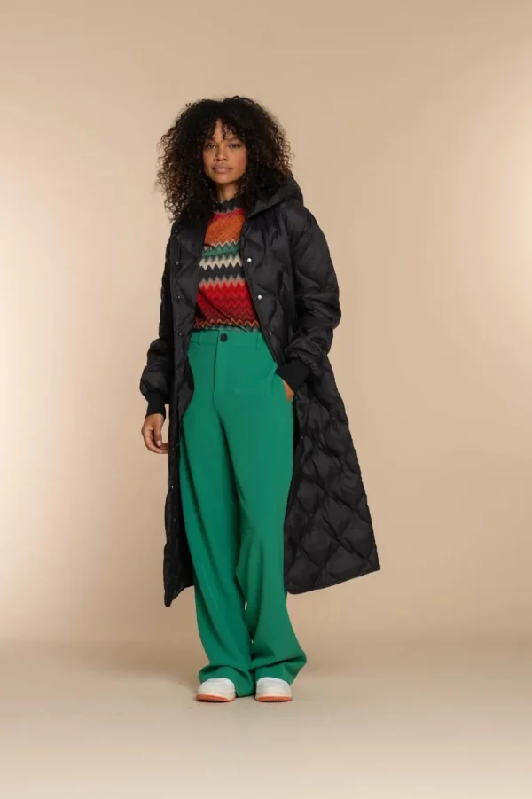 Vrouwen Geisha Fashion Geisha Dames Lange Puffer Jas 38501-10 Zwart
