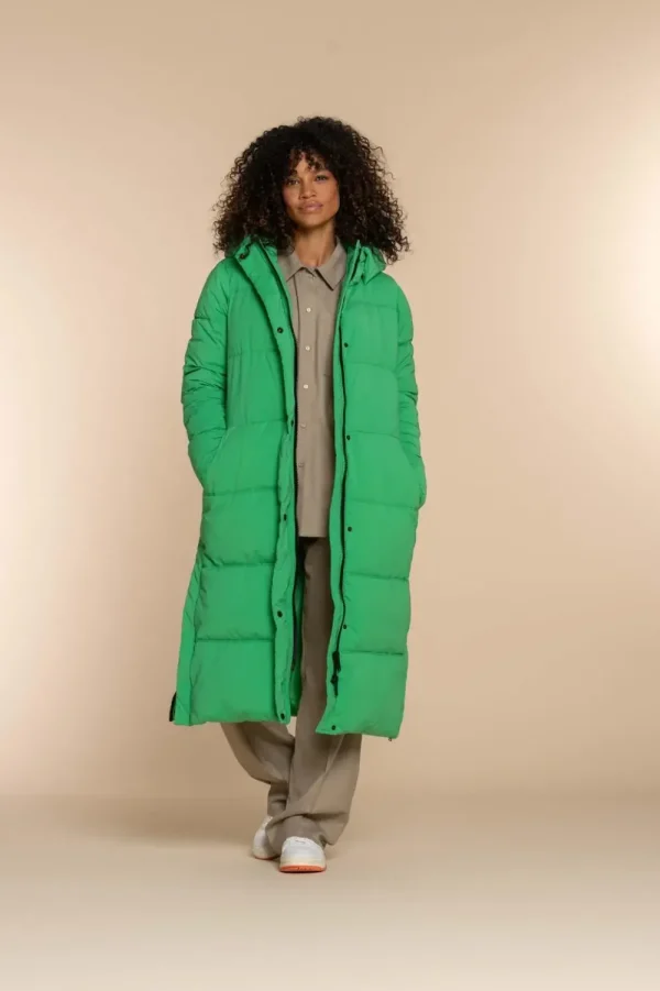 Vrouwen Geisha Fashion Geisha Dames Lange Puffer Jas 38569-21 Groen