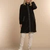 Vrouwen Geisha Fashion Geisha Dames Lange Teddy Jas 38539-12 Anthracite