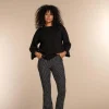 Vrouwen Geisha Fashion Geisha Dames Lurex Broek Met Strepen 31951-20 Zwart