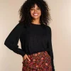 Vrouwen Geisha Fashion Geisha Dames Lurex Top 32868-24 Zwart