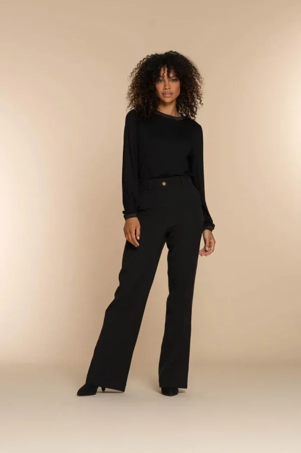 Vrouwen Geisha Fashion Geisha Dames Lurex Top 32605-41 Zwart