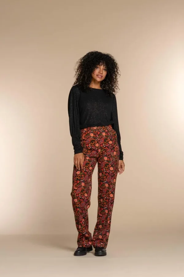 Vrouwen Geisha Fashion Geisha Dames Lurex Top 32868-24 Zwart