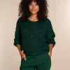 Vrouwen Geisha Fashion Geisha Dames Lurex Vest 34843-70 Forest Green