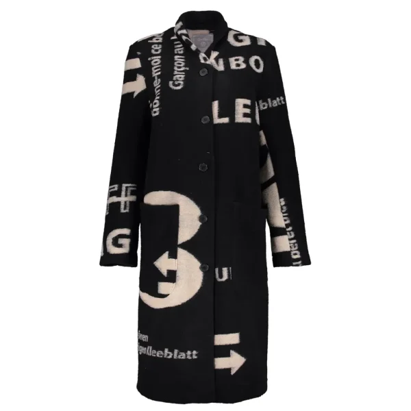 Vrouwen Geisha Fashion Geisha Dames Manteljas Met Print 38583-70 Zwart