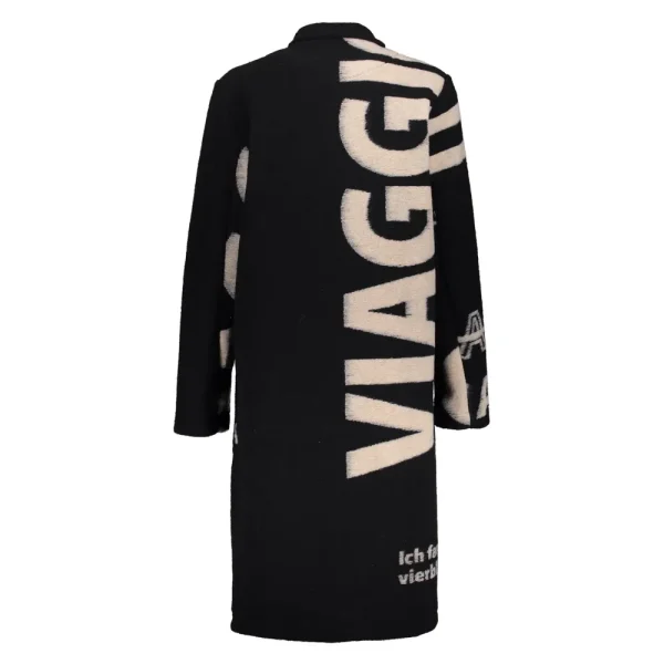 Vrouwen Geisha Fashion Geisha Dames Manteljas Met Print 38583-70 Zwart