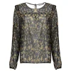 Vrouwen Geisha Fashion Geisha Dames Mesh Top Met Bloemenprint 83757-20 Navy