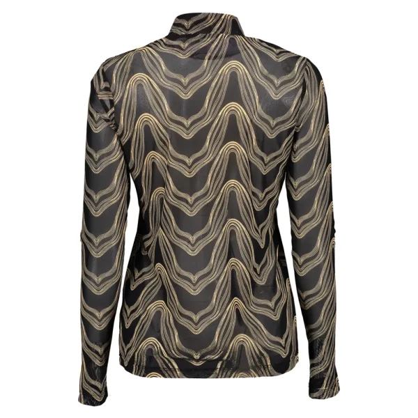 Vrouwen Geisha Fashion Geisha Dames Mesh Top Met Print 32840-14 Zwart