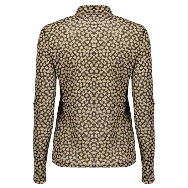 Vrouwen Geisha Fashion Geisha Dames Mesh Top Met Print 32621-14 Zwart