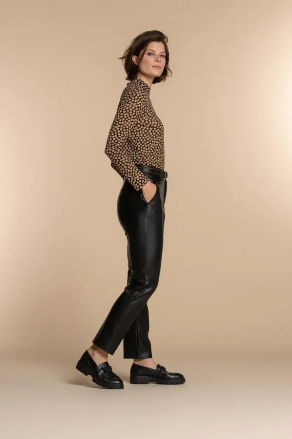 Vrouwen Geisha Fashion Geisha Dames Mesh Top Met Print 32621-14 Zwart