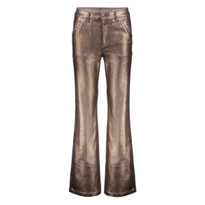 Vrouwen Geisha Fashion Geisha Dames Metallic Flared Jeans 31806-10 Copper