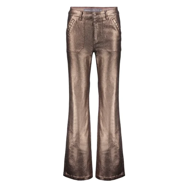 Vrouwen Geisha Fashion Geisha Dames Metallic Flared Jeans 31806-10 Copper