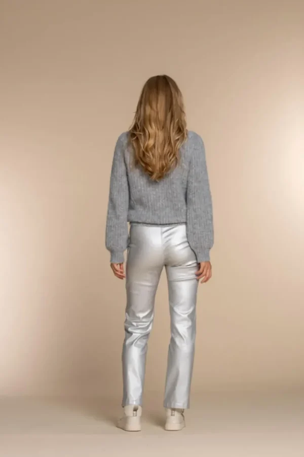 Vrouwen Geisha Fashion Geisha Dames Metallic Jeans 31819-10 Silver