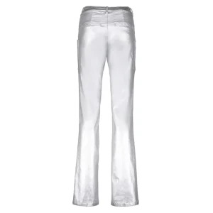 Vrouwen Geisha Fashion Geisha Dames Metallic Jeans 31819-10 Silver