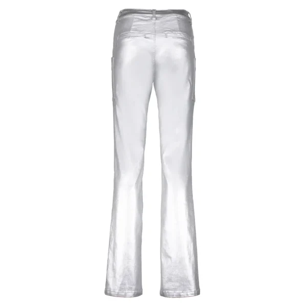 Vrouwen Geisha Fashion Geisha Dames Metallic Jeans 31819-10 Silver