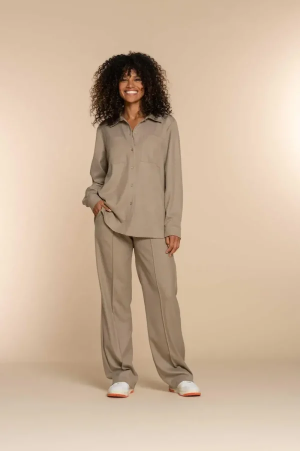 Vrouwen Geisha Fashion Geisha Dames Oversized Blouse 33686-20 Sand