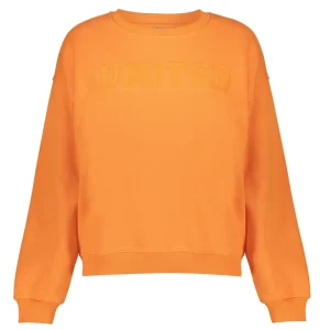 Vrouwen Geisha Fashion Geisha Dames Oversized Graphic Print Crewneck Sweater 32572-24 Oranje