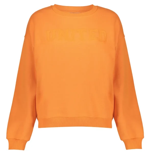Vrouwen Geisha Fashion Geisha Dames Oversized Graphic Print Crewneck Sweater 32572-24 Oranje