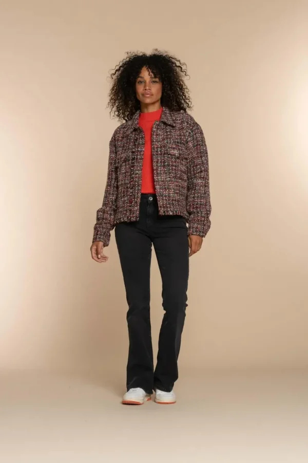 Vrouwen Geisha Fashion Geisha Dames Oversized Tweed Jasje 35515-10 Anthracite