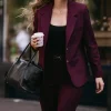 Vrouwen Geisha Fashion Geisha Dames Pantalon 31527-10 Aubergine