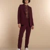 Vrouwen Geisha Fashion Geisha Dames Pantalon 31568-32 Aubergine