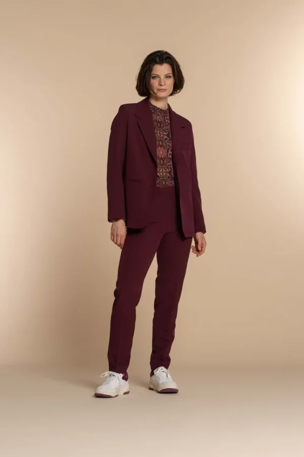 Vrouwen Geisha Fashion Geisha Dames Pantalon 31568-32 Aubergine