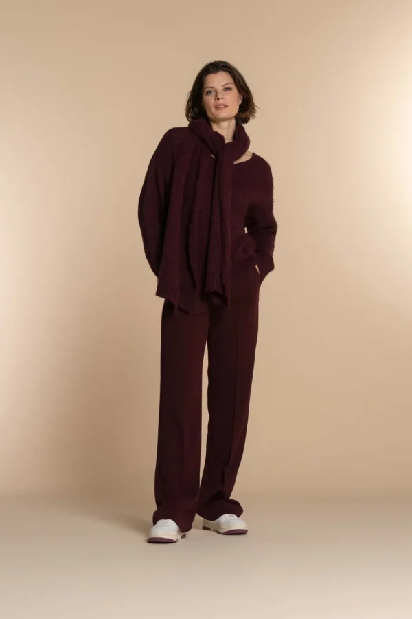 Vrouwen Geisha Fashion Geisha Dames Pantalon 31527-10 Aubergine
