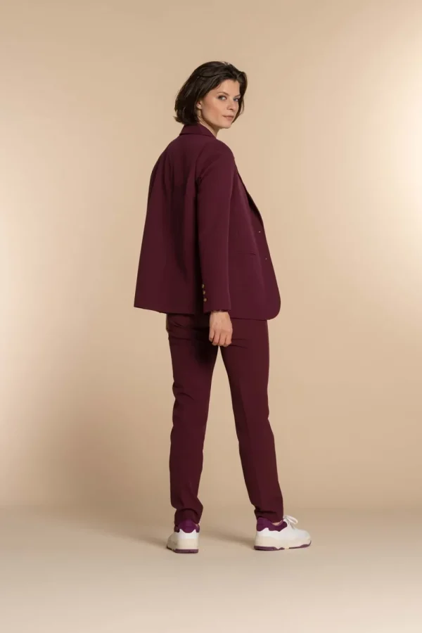 Vrouwen Geisha Fashion Geisha Dames Pantalon 31568-32 Aubergine