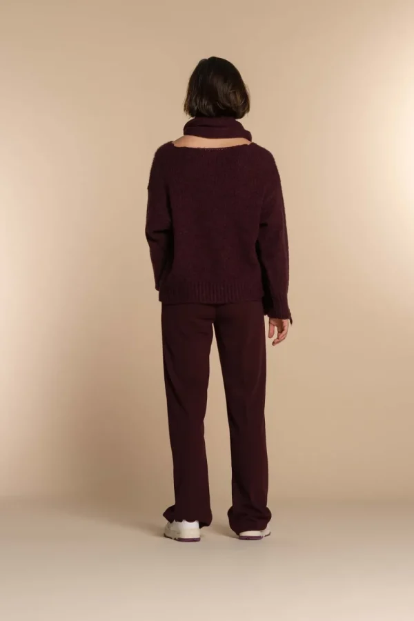 Vrouwen Geisha Fashion Geisha Dames Pantalon 31527-10 Aubergine